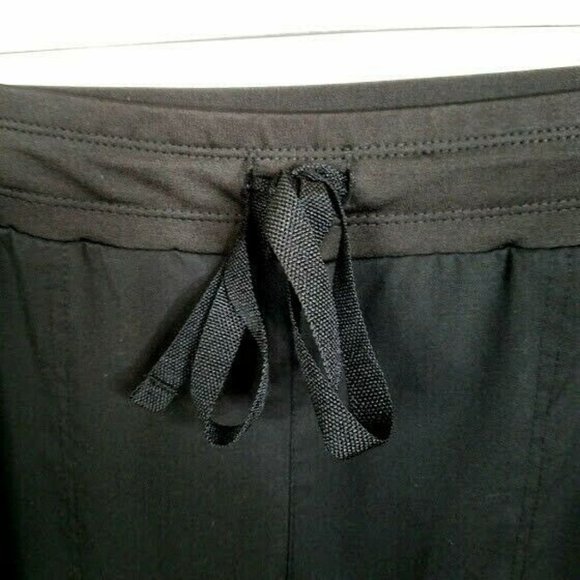 Greys Anatomy By Barco Womens Black Scrub Set Size Medium Stretch Top Pants - Picture 11 of 12